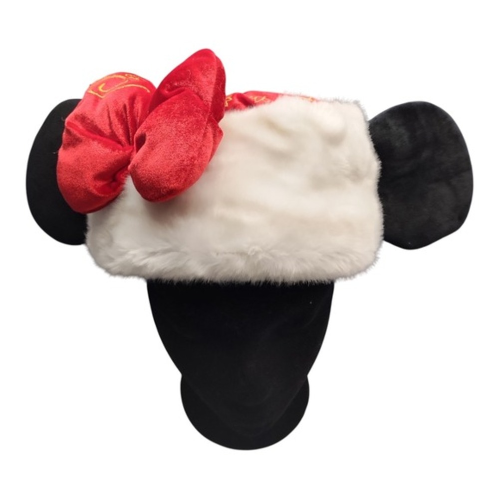 Disney Parks Chinese Lunar New Year Minnie Mouse Ears Plush Bucket‎ Hat Womens